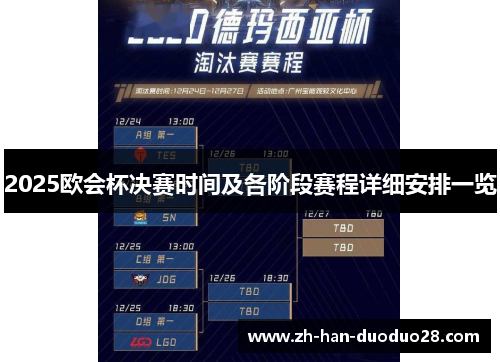 2025欧会杯决赛时间及各阶段赛程详细安排一览 2025欧会杯决赛时间及各阶段赛程详细安排一览