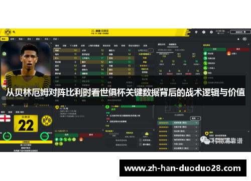 从贝林厄姆对阵比利时看世俱杯关键数据背后的战术逻辑与价值